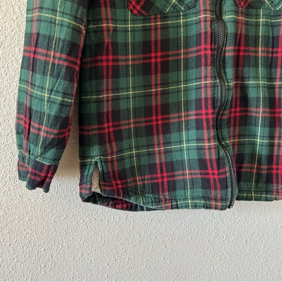 UG Urgent Gear Women’s zip Front Flannel Shacket Sz Small faux Shearling Lined - Picture 10 of 10